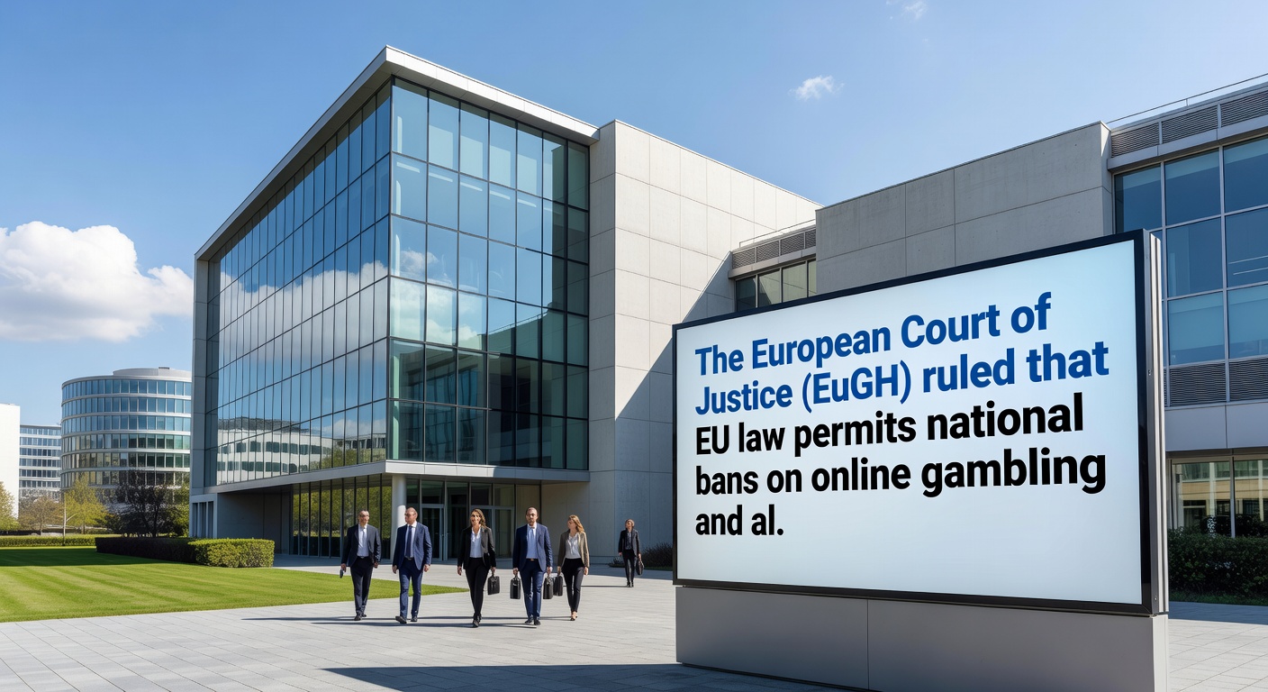 Symbolbild eines Spielers am Computer mit EuGH-Urteil im Hintergrund und deutschen Gerichtsunterlagen